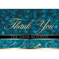 Blue Thank You For Your Business Everyday Blank Note Card (3 1/2"x5")